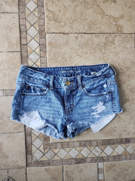 American Eagle Outfitters Pants - American Eagle Outfitters Blue Distressed Cutoff Denim Shorts